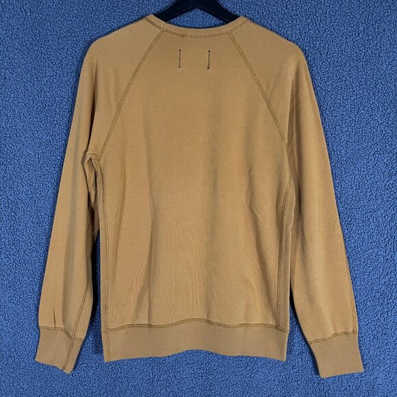 Reigning Champ Pima Cotton Crewneck Sweatshirt - Men's Size S - Mustard Yellow - Picture 3 of 8